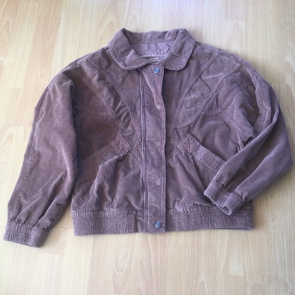 American Eagle Corduroy Jacket Small Oversized Fall - Picture 2 of 12